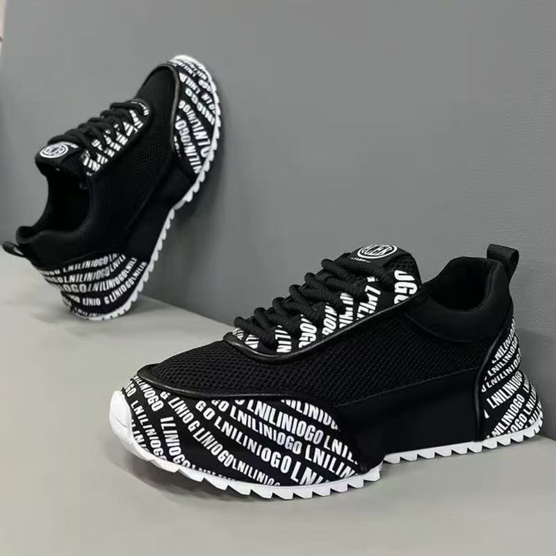 2026 zapatos de invierno para hombres tendencia de zapatos de moda de malla transpirables casuales, zapatos de moda de suela suave, zapatos de corrida coreanos ligeros