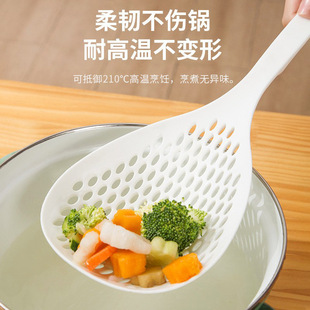 Large Colander for Noodles, Household Kitchen Noodles, Dumplings and Wontons Draining Strainer, Long Handle Thickeneded Large Spoon