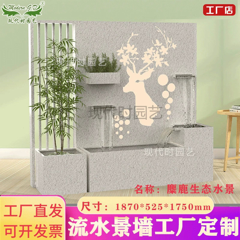 Фабрика прямой Двор Пейзаж Фон Украшение отель крыльцо Проточная вода светящиеся украшения настоящая каменная краска водный пейзаж стена может быть установлена