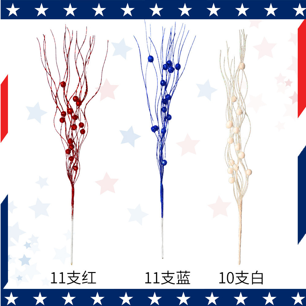 Nuevo Día de la Independencia de los Estados Unidos decoración de oro rosa bola patriótica paquete de sequillas brillantes enchufe de fiesta interior a través de la frontera