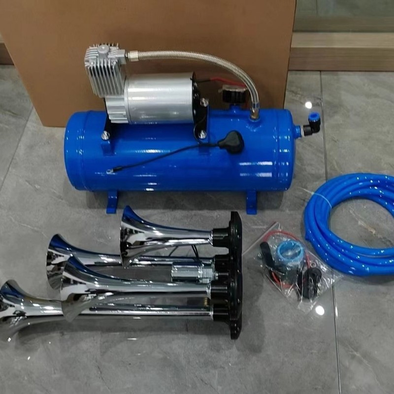 4 チューブエアホーン改造車エアポンプルーフ 150psi 6L ガスタンクエアコンプレッサーエアコンプレッサー|undefined