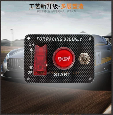led light one racing | Power supply, ignition system accessories - carbon-pattern-no-lamp-red-transparent-cover