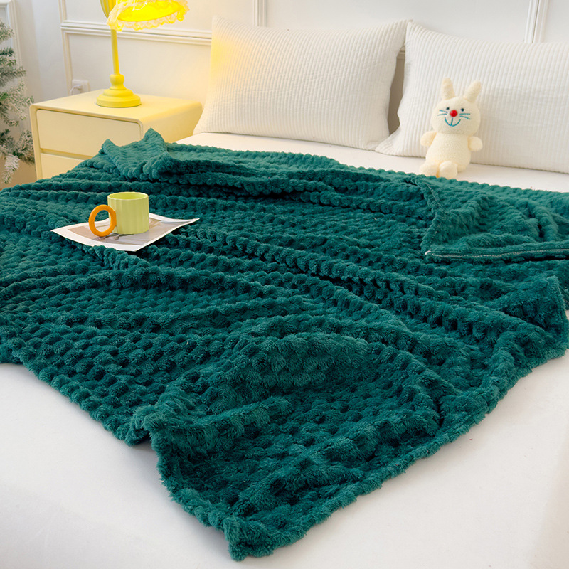 2025 nueva manta dorada de lana de seda manta de siesta manta de cuatro estaciones manta de sofá de color sólido universal manta de lana de coral nórdica