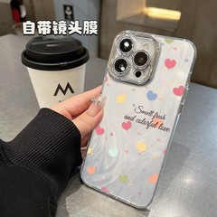 アップル16携帯ケースiphone15promax愛14レンズフィルム13付き転倒防止12全包女性モデル