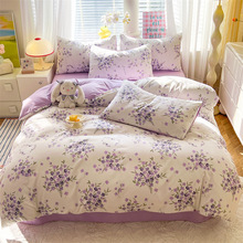 新款纯棉全棉床上四件套批发ins小清新碎花被套床单款宿舍三件套