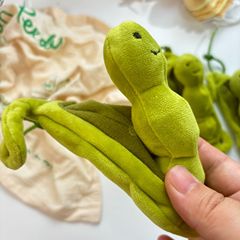 かわいい超萌えグリーンピース野菜表情バッグぬいぐるみ人形バッグストラップ