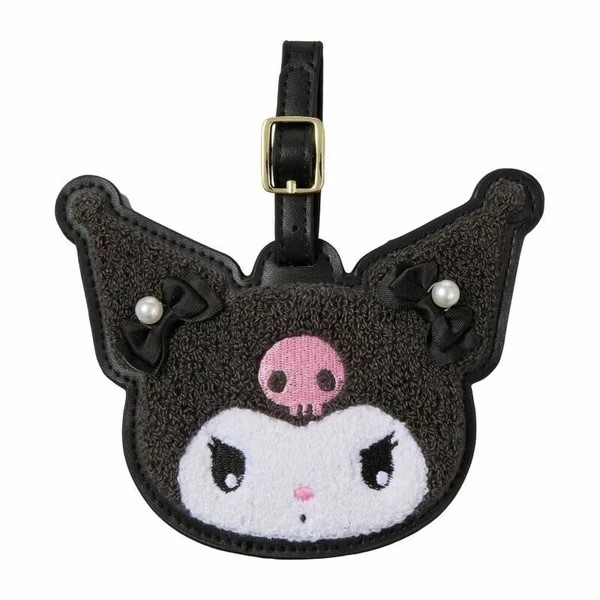 Japón lindos dibujos animados mariposa Kitty etiqueta de equipaje bolsos bordados de peluche decoración colgante de embarque a prueba de pérdida lista