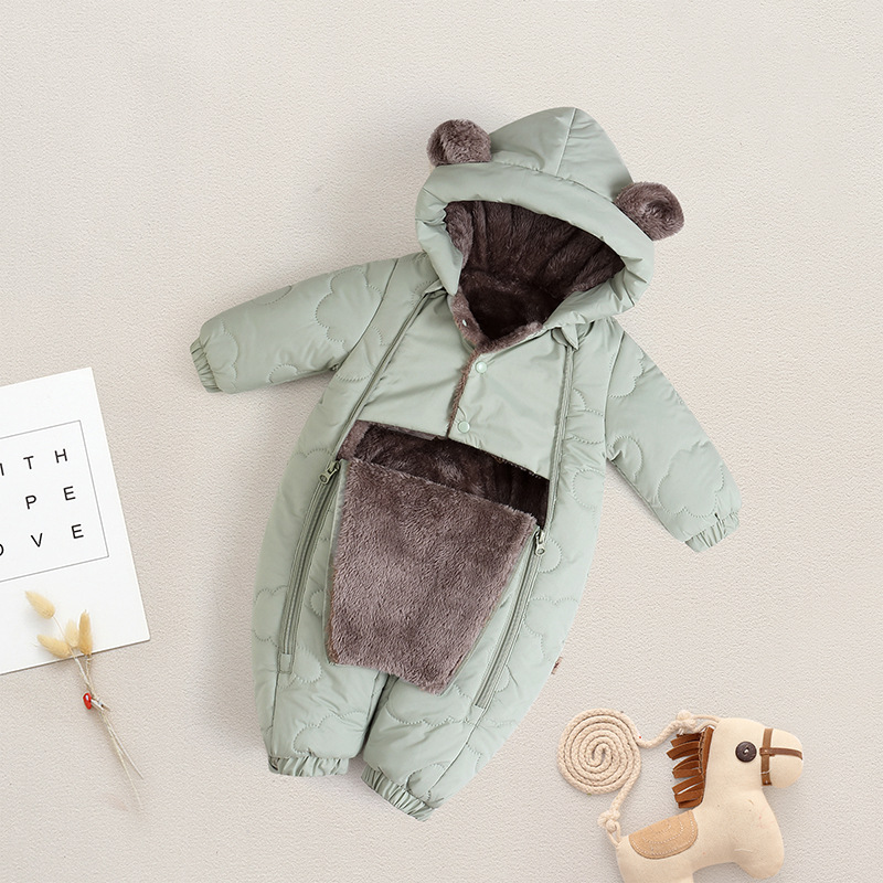 With zipper, green, cartoon