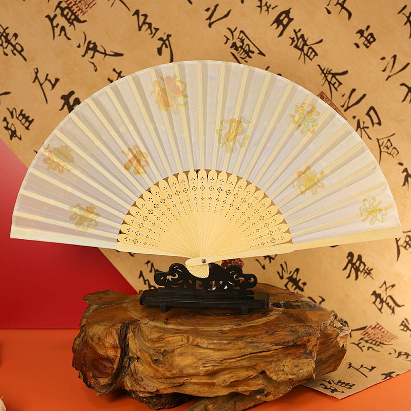 古風扇子扇風機中国風夏漢服チャイナドレス折り畳み扇風機小竹扇風機ダンス扇風機緑|undefined
