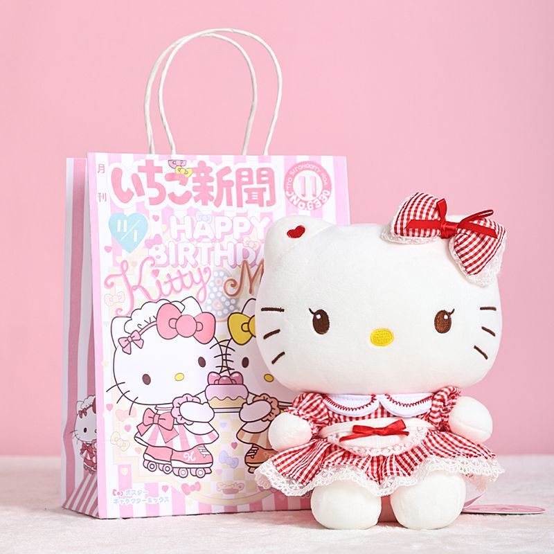 Genuino HelloKitty muñecas Kitty muñecas de tela mochila gatos juguetes de peluche cumpleaños chica