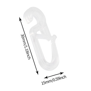Spot Supply Plastic Curtain Hook 50/100 BaG Cloth BaG Hook White 9-shaped Hook G-shaped Hook Curtain Pulley