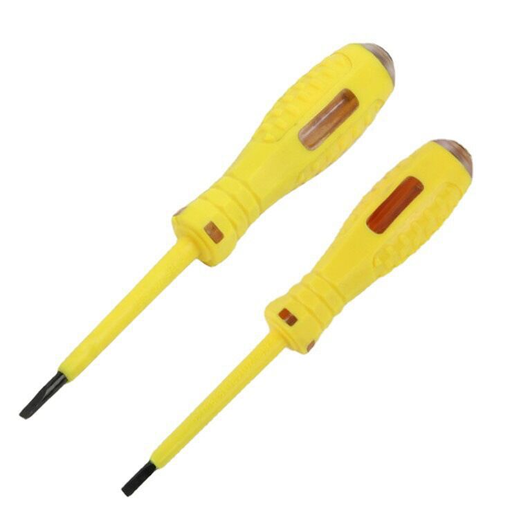 一字测电笔电笔试电笔测电笔黄色亮灯