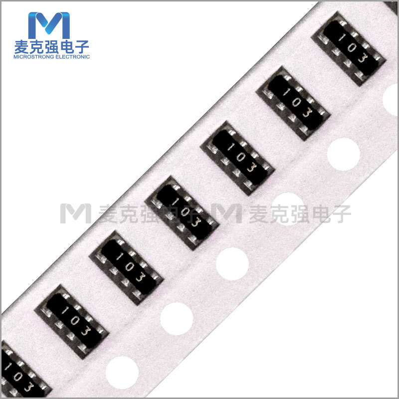 贴片排阻0603 10K 5%  1/10W RTA03-4D103JTP印103 精度5%