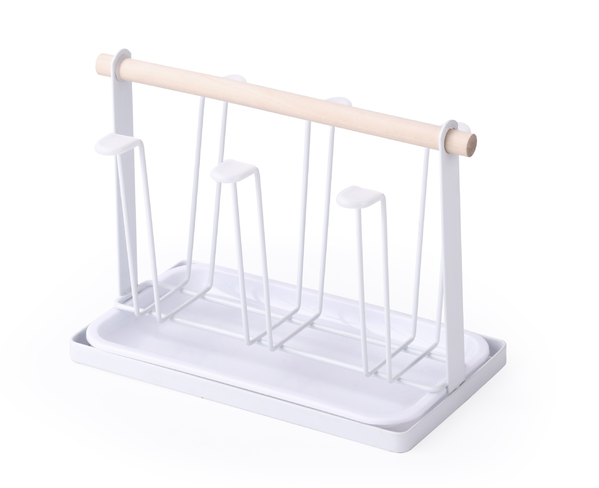 Discipline-based integrated water cup holder Nordic light luxury drainage rack household upside-down storage glass cup holder desktop ironwork cup holder