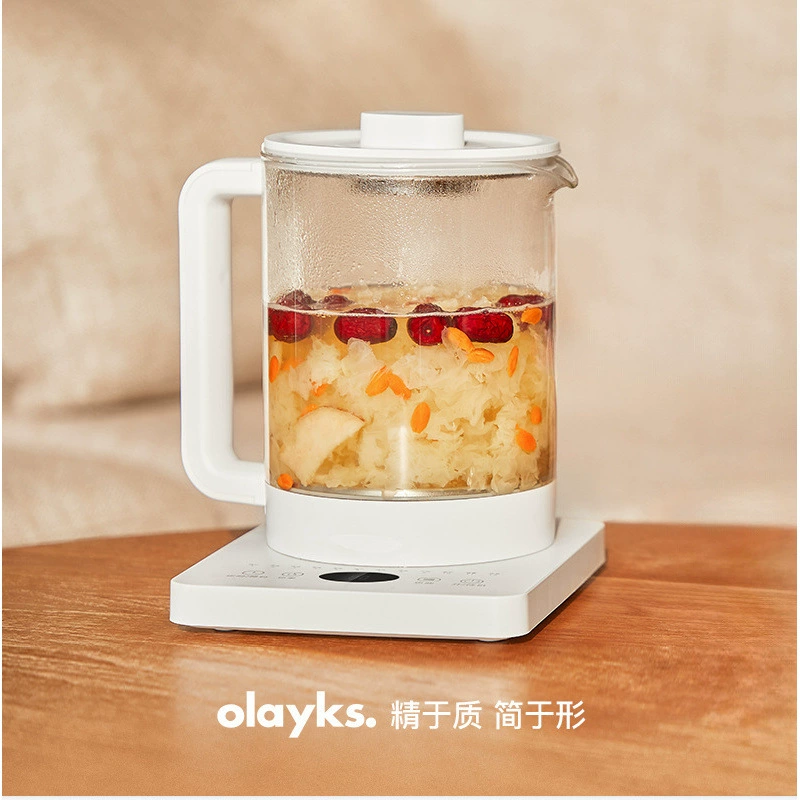 olayks L'Orek Health Bo Furnishing Multifunctional Small Automatic Office Boil Flower Teapot Glass Tea