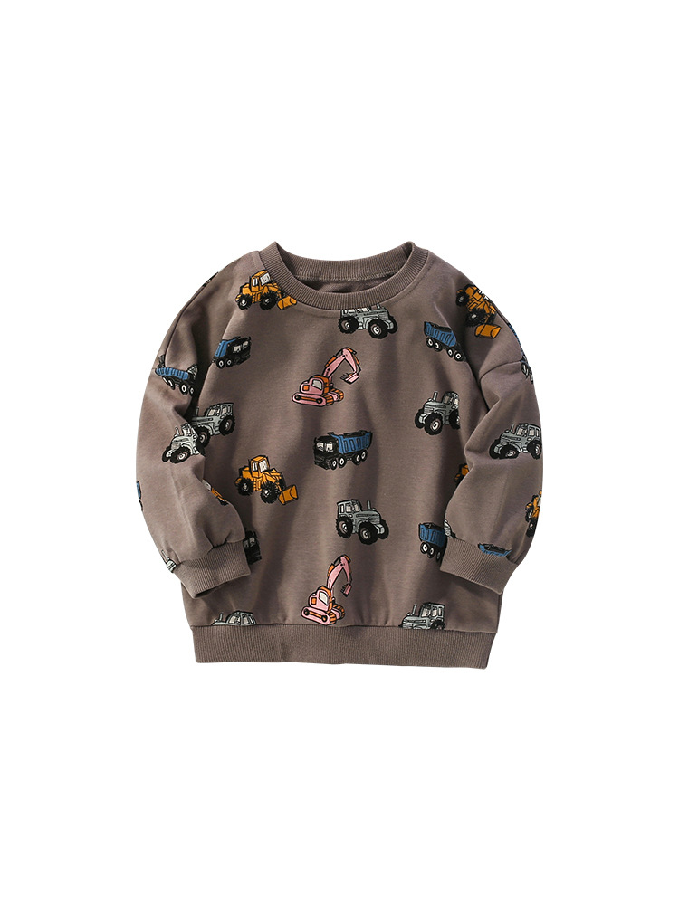 Malwee ropa para niños de otoño suéter de cuello redondo nuevo estilo europeo y americano impresión casual para niños guapo chaqueta infantil