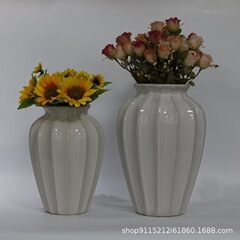 北欧ins陶瓷花瓶创意简约家居厅白色花器热卖干花插花装饰品摆件