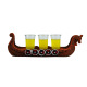 跨境新品一套北欧中世纪维京海盗船玻璃烈酒杯酒吧伏特加小酒杯