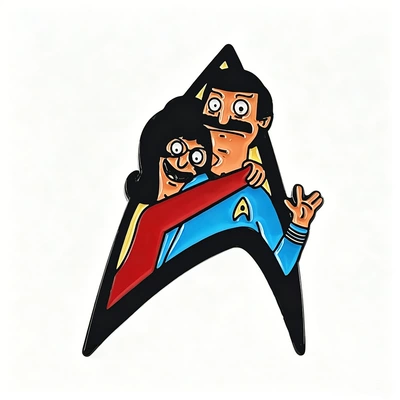BobTina Star Trek Mix-and-Match Brooch Vulcan Gesture Enamel Badge Anime Merchandise Backpack Pin (Yaxa sancaqları) - b10-03-a07e-37-3-1