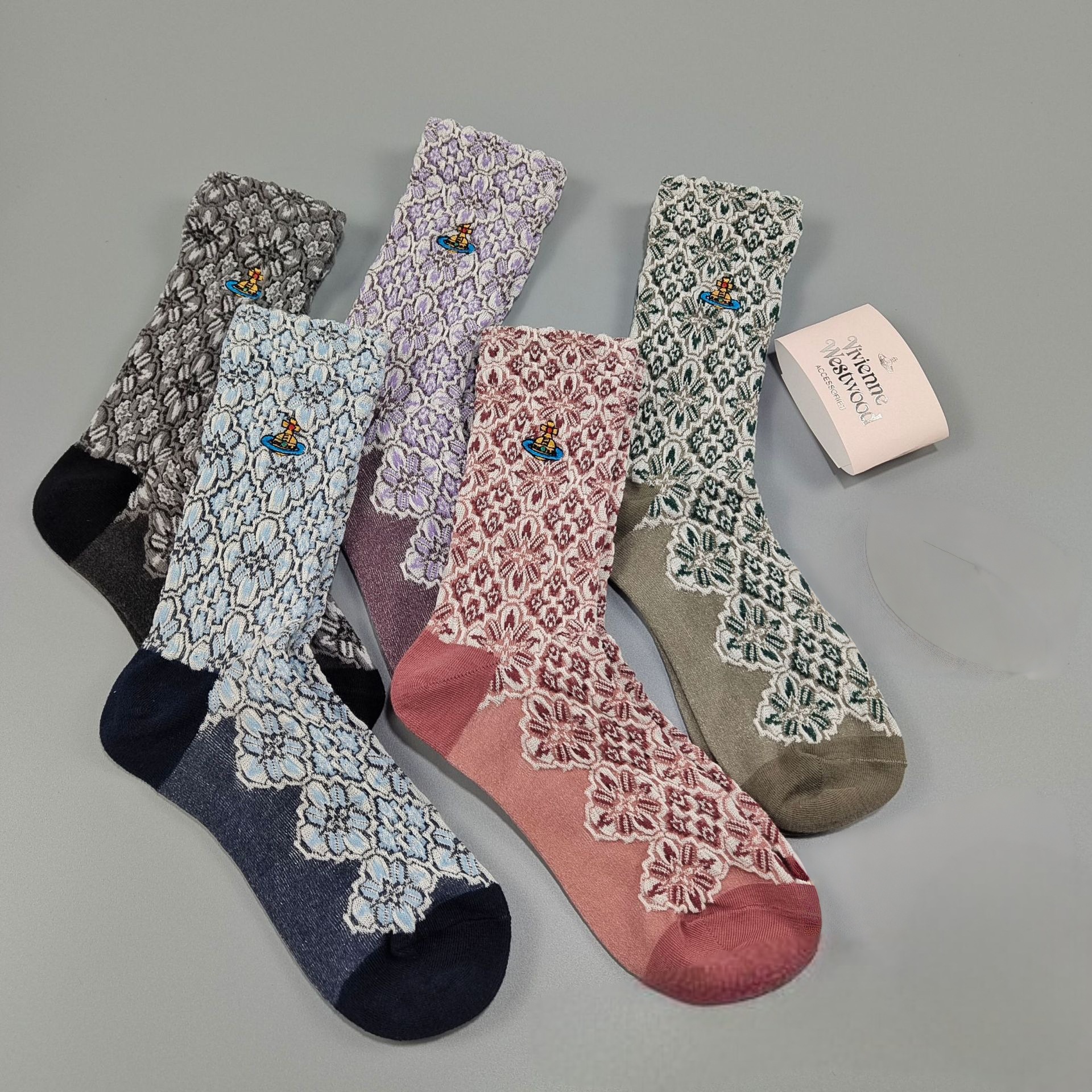 23 new autumn socks Korean version retro palace style women's…