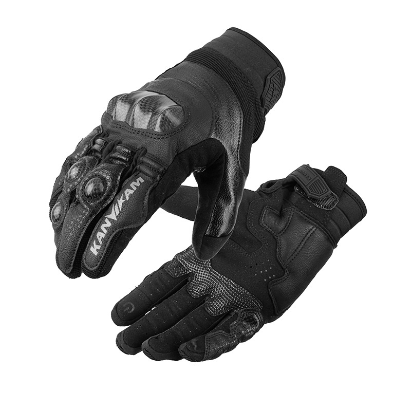 Guantes de ciclismo de motocicleta Kai Weikang, invierno cálido, resistente al desgaste, a prueba de caídas, guantes de caballero de carreras de motocicleta, cuatro estaciones para hombres y mujeres