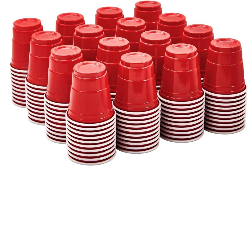 Una taza PS58ml2oz desechable de plástico de doble color Copa partido copa de vino tostada de la boda juego Taza taza de sacrificio