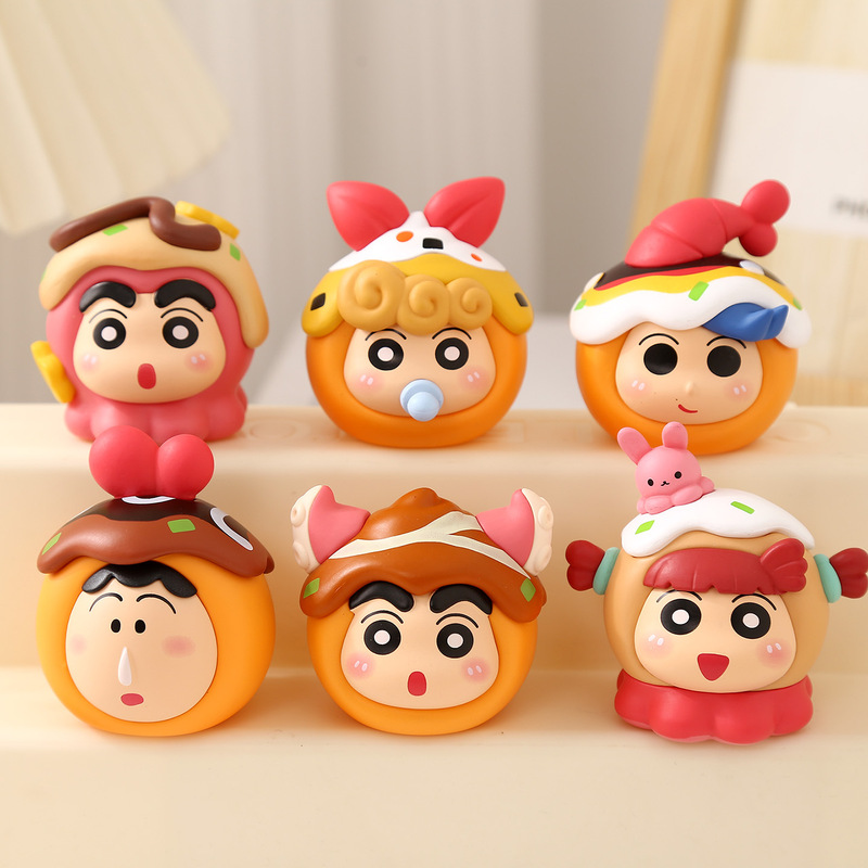 新しい漫画タコボール COS 小新フレンズシリーズ Q バージョン人形フィギュアトレンディなブラインドボックス装飾ギフト|undefined