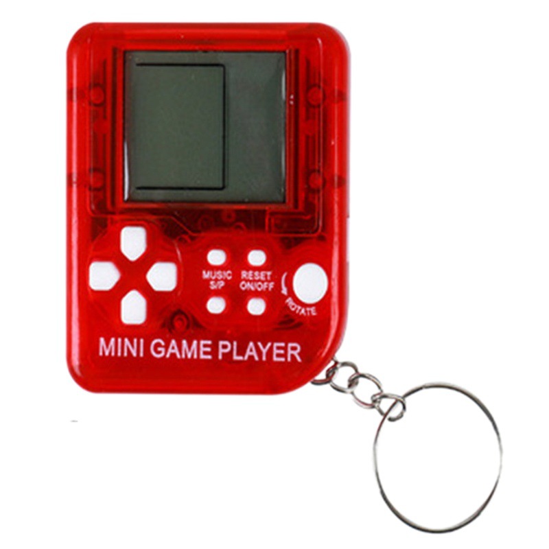 Mini máquina de juego electrónica de mano Tetris máquina de juego de descompresión nostálgica juguete regalo creativo llavero