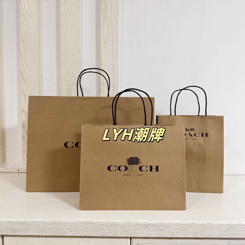 Coach Paper Bag Gift Bag Outlet Genuine Shopping Bag Coac Bag Gift Box Packaging Bag Handbag Wholesale