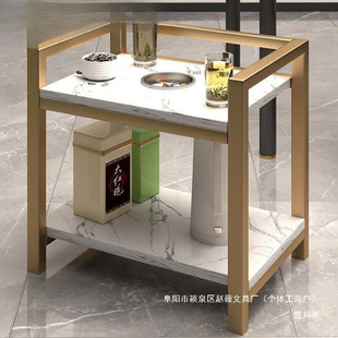 Shengbangrong Mahjong Table Chess and Card Room Coffee Table Tea Rack Removable Ashtray Simple Coffee Table Small Side Table Storage Rack No