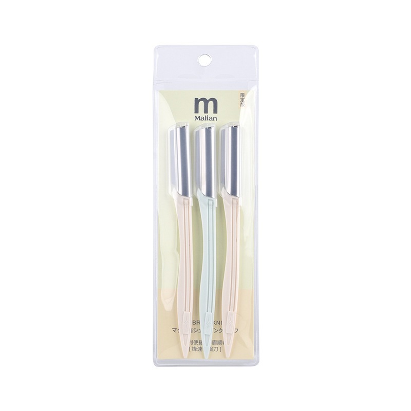Marianne raspado rápido de cejas raspado de cejas tipo cuchillo de corte de cejas macro cuchillo de red sin cabello lavable afeitador de cejas manual