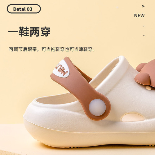 Cartoon children's slippers wholesale baby's poop-feeling Baotou clogs, soft, comfortable and light, small and medium-sized children's slippers