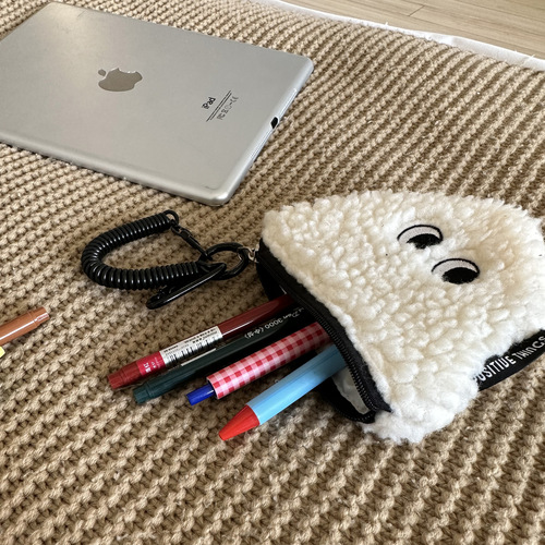 Rice Ball Doll Zipper Wallet, Cute Plush Mini Portable Hanger Bag, Personalized Uncommon Storage Pouch