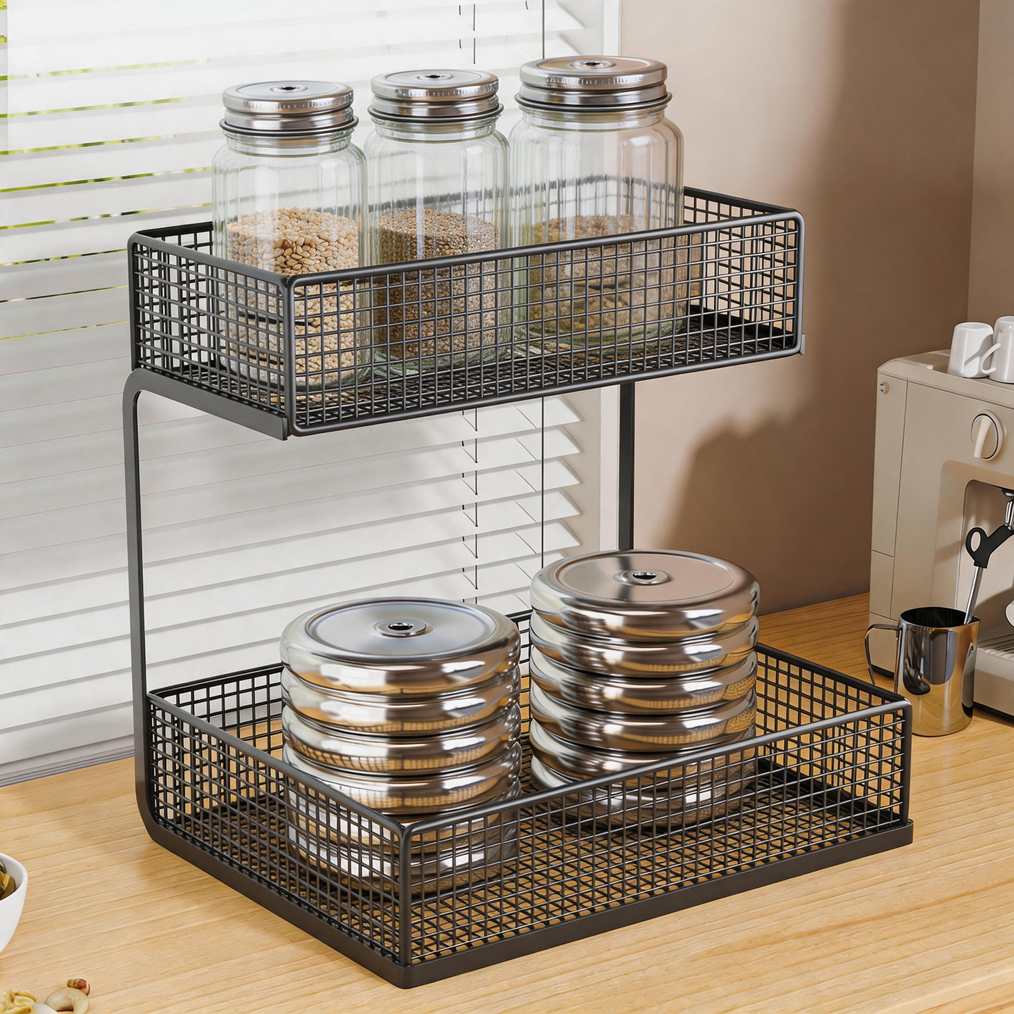 Estante Organizador de Tazas Multinivel para Escritorio image 1