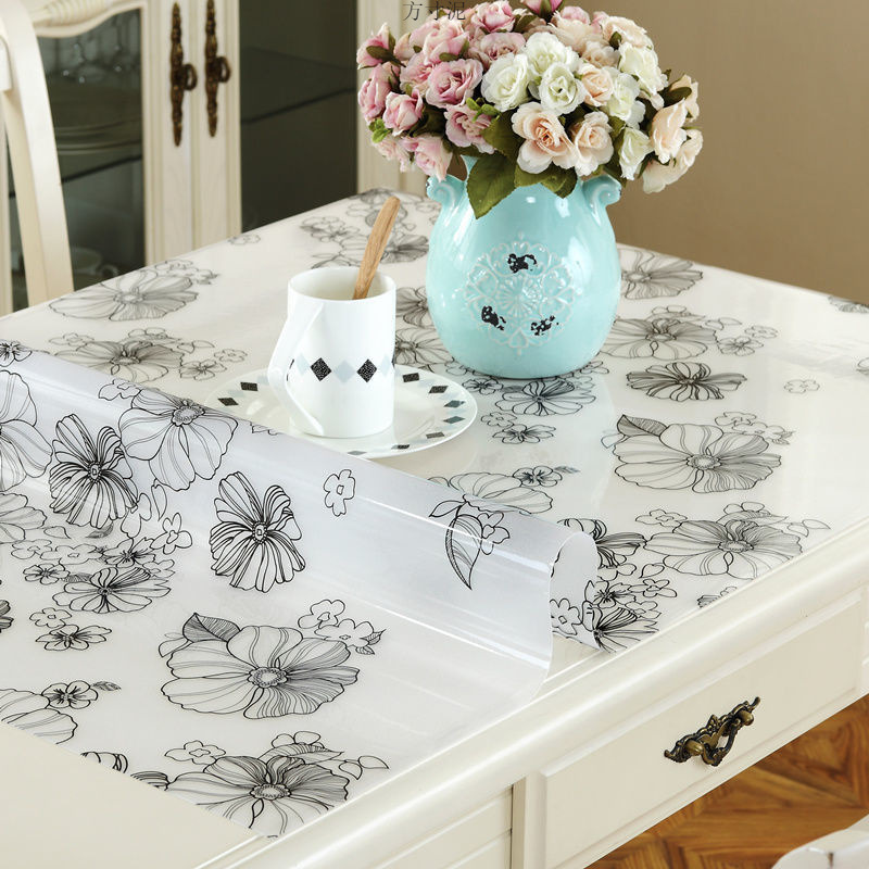 glass plastic rectangular table mat PVC