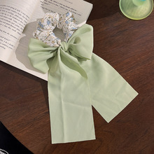 Verano francés bufandas de seda de arco correa de cabello flotante anillo de cabello de intestino grueso ligado cuerda de cabello suave adornamiento de cabello