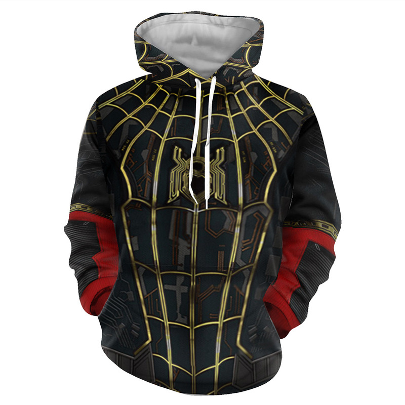 Spider-Man 3 hero no return cos play New Series 3D digital printing casual hooded cardigan sportswear