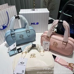 韩国新款mlb波士顿保龄球枕头包手提迷你NY单肩腋下包外贸女包