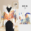 Double-sided silk cloak, scarf, demi-season cheongsam, 2023 collection