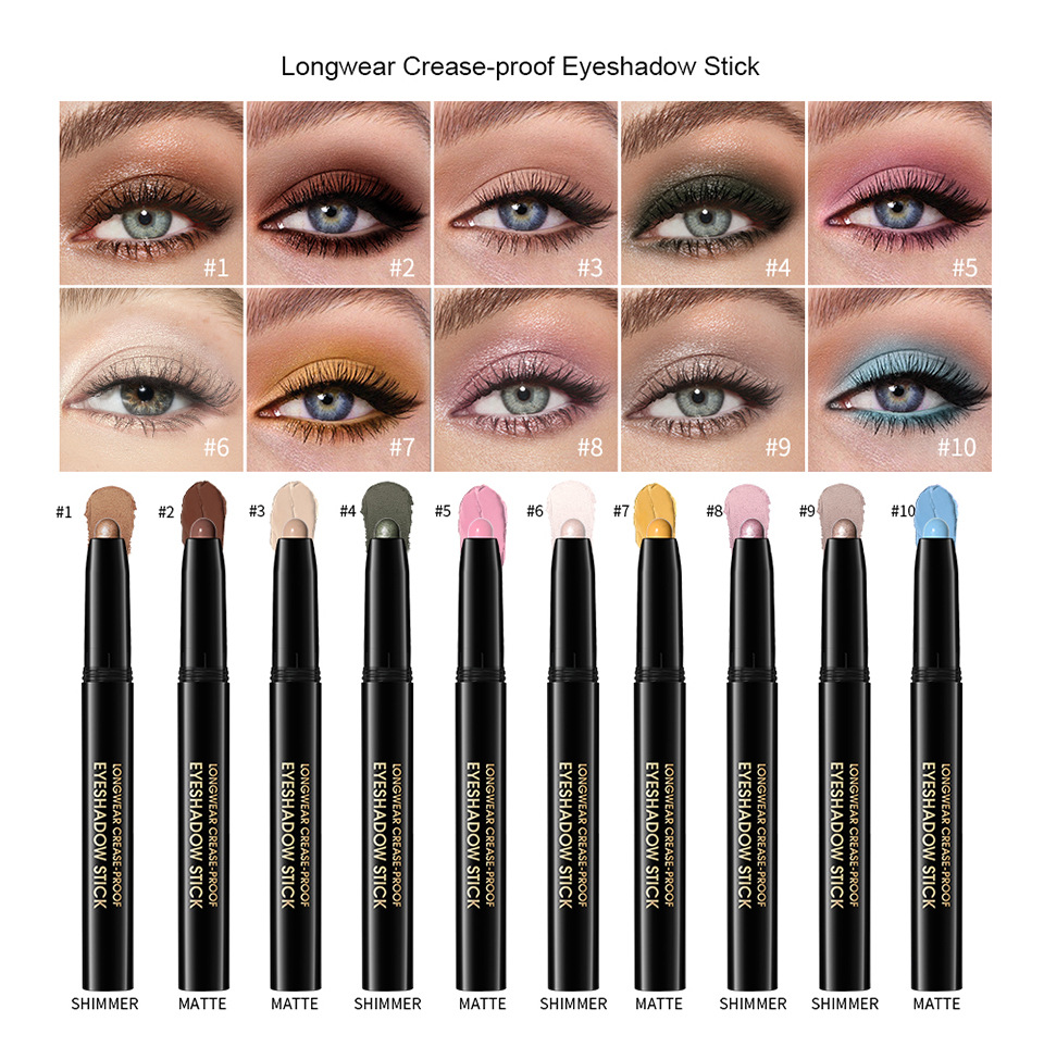 lakerain Cream Eyeshadow stick, matte pearlescent gradient Eyeshadow, Lazy Eyeshadow pen Specification drawing