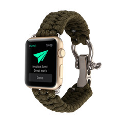 適用iwatch 8尼龍傘繩編織錶帶Apple Watch765432SE用戶運動腕帶