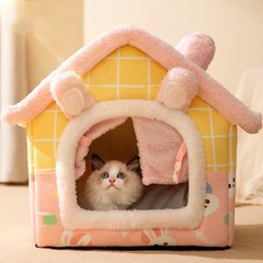 冬保温猫小屋家型猫屋四季通用猫ベッド猫別荘テディ比熊犬小屋ペット用品