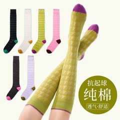 春夏小腿袜镂空薄款玻璃丝透气堆堆袜多巴胺撞色长袜网红爆款日系