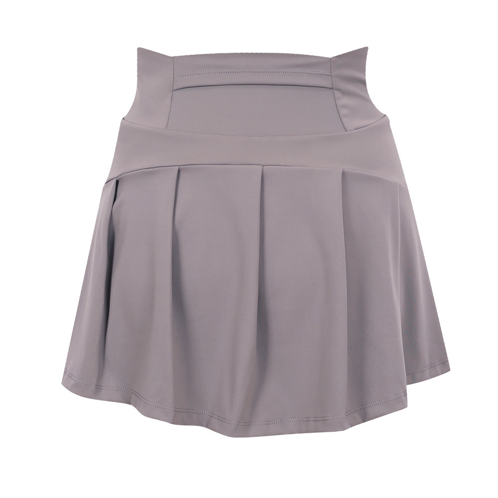 Falda de tenis de nailon estilo Lulu, de alta elasticidad, de seda helada, fina, transpirable, antiexposición, para yoga y deportes, para mujer.
