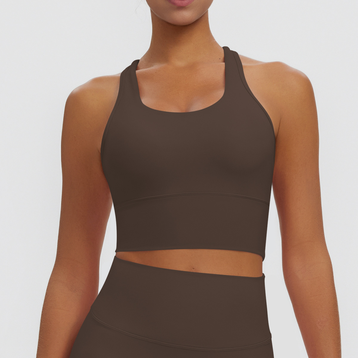 Nuevo transfronterizo sólido I-shaped hermosa espalda apretada ropa interior deportiva transpirable correr fitness yoga chaleco chaleco mujer image 3