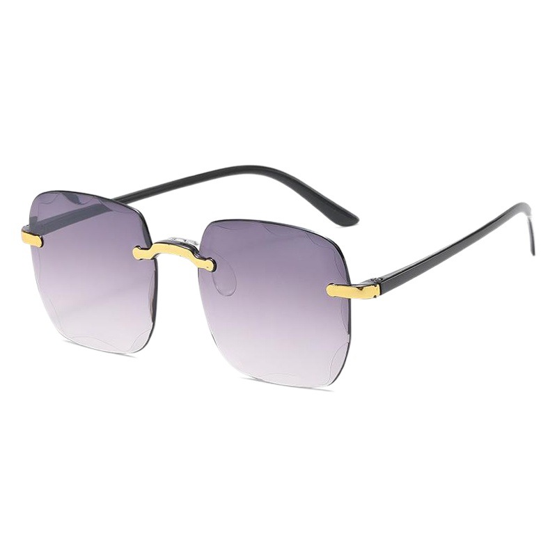 Nuevas gafas de sol sin marco de vanguardia Internet celebridad gafas de sol de moda de las mujeres de moda I estilo coreano gafas de sol a prueba de UV