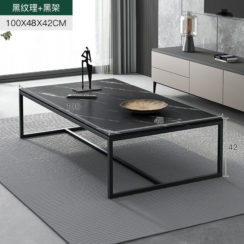 Mesa de té de hierro forjado sala de estar doméstica simple moderna pequeña sala de alquiler de mesa de té oficina 2023 nuevo lujo ligero