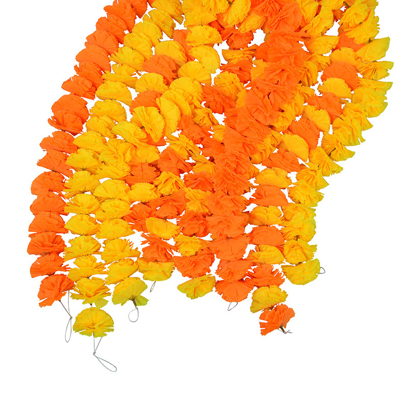 跨境热销万寿菊花串A款仿真花串节日庆典感恩节装饰花环人造花串|undefined