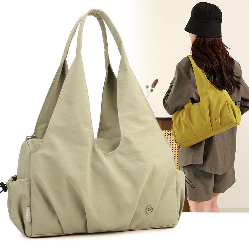 Cos Pleated Shoulder Bag Pink 2025 Spring New Product New Nylon Bag Women's Large Capacity Magnetic Handbag Cos Pleated Shoulder Bag Pink 2025 Spring New Product New Nylon Bag Women's Large Capacity Magnetic Handbag