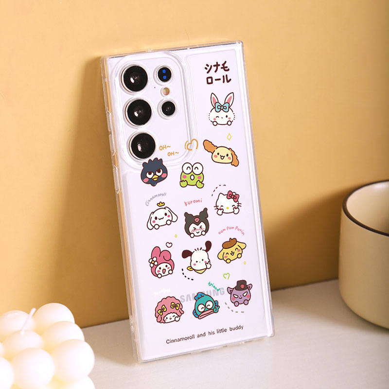 Sanrio for Samsung s22ultra phone case GalaxyS23 protection S24 anti-fall a70/A55/a32